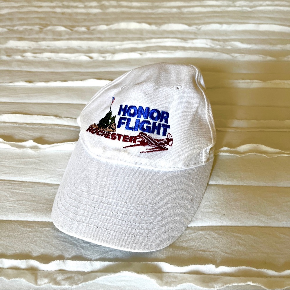 Vintage White Honor Flight Rochester Cap